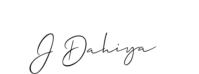 Make a beautiful signature design for name J Dahiya. Use this online signature maker to create a handwritten signature for free. J Dahiya signature style 2 images and pictures png