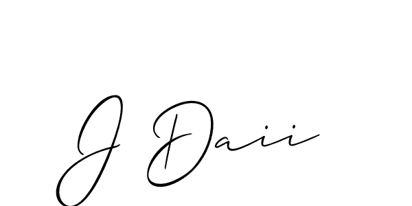 Use a signature maker to create a handwritten signature online. With this signature software, you can design (Allison_Script) your own signature for name J Daii. J Daii signature style 2 images and pictures png