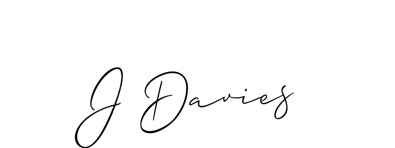 You should practise on your own different ways (Allison_Script) to write your name (J Davies) in signature. don't let someone else do it for you. J Davies signature style 2 images and pictures png