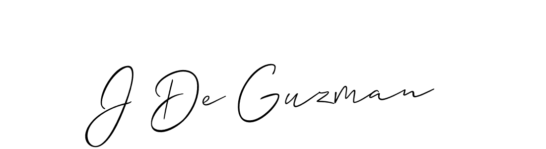 Also You can easily find your signature by using the search form. We will create J De Guzman name handwritten signature images for you free of cost using Allison_Script sign style. J De Guzman signature style 2 images and pictures png