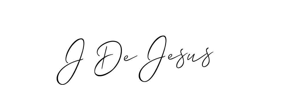 You should practise on your own different ways (Allison_Script) to write your name (J De Jesus) in signature. don't let someone else do it for you. J De Jesus signature style 2 images and pictures png