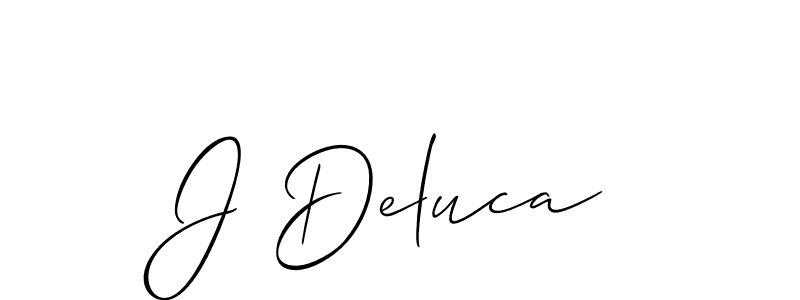 You should practise on your own different ways (Allison_Script) to write your name (J Deluca) in signature. don't let someone else do it for you. J Deluca signature style 2 images and pictures png