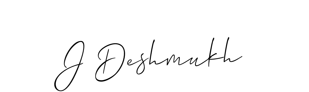 How to make J Deshmukh signature? Allison_Script is a professional autograph style. Create handwritten signature for J Deshmukh name. J Deshmukh signature style 2 images and pictures png