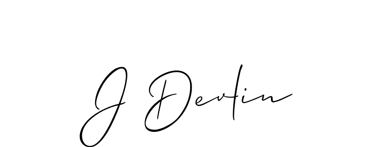 You should practise on your own different ways (Allison_Script) to write your name (J Devlin) in signature. don't let someone else do it for you. J Devlin signature style 2 images and pictures png