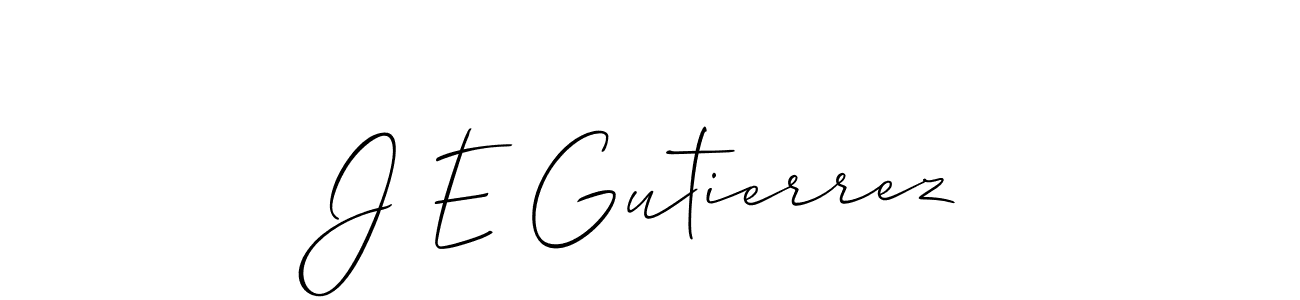 You should practise on your own different ways (Allison_Script) to write your name (J E Gutierrez) in signature. don't let someone else do it for you. J E Gutierrez signature style 2 images and pictures png