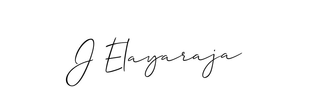 How to make J Elayaraja signature? Allison_Script is a professional autograph style. Create handwritten signature for J Elayaraja name. J Elayaraja signature style 2 images and pictures png