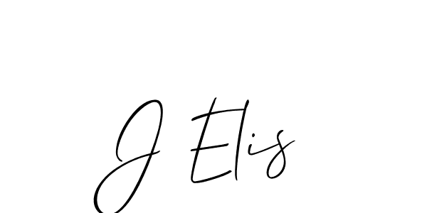You should practise on your own different ways (Allison_Script) to write your name (J Elis) in signature. don't let someone else do it for you. J Elis signature style 2 images and pictures png