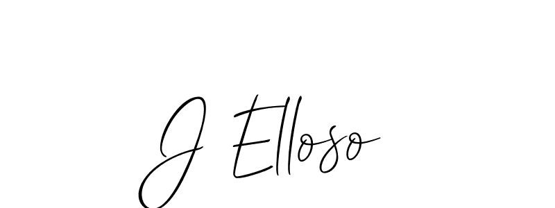 Allison_Script is a professional signature style that is perfect for those who want to add a touch of class to their signature. It is also a great choice for those who want to make their signature more unique. Get J Elloso name to fancy signature for free. J Elloso signature style 2 images and pictures png