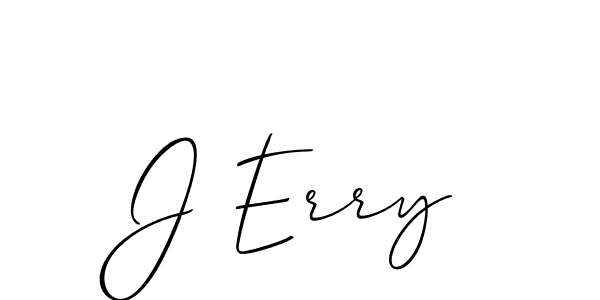 How to make J Erry name signature. Use Allison_Script style for creating short signs online. This is the latest handwritten sign. J Erry signature style 2 images and pictures png