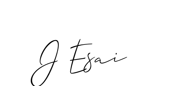 Also we have J Esai name is the best signature style. Create professional handwritten signature collection using Allison_Script autograph style. J Esai signature style 2 images and pictures png