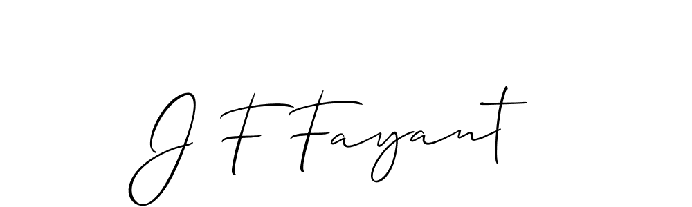 Similarly Allison_Script is the best handwritten signature design. Signature creator online .You can use it as an online autograph creator for name J F Fayant. J F Fayant signature style 2 images and pictures png