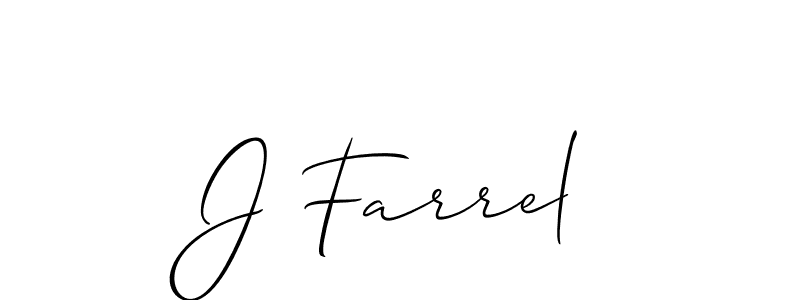 Allison_Script is a professional signature style that is perfect for those who want to add a touch of class to their signature. It is also a great choice for those who want to make their signature more unique. Get J Farrel name to fancy signature for free. J Farrel signature style 2 images and pictures png