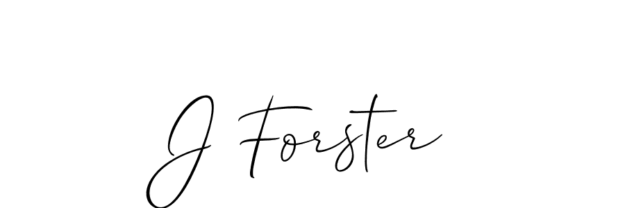 Design your own signature with our free online signature maker. With this signature software, you can create a handwritten (Allison_Script) signature for name J Forster. J Forster signature style 2 images and pictures png