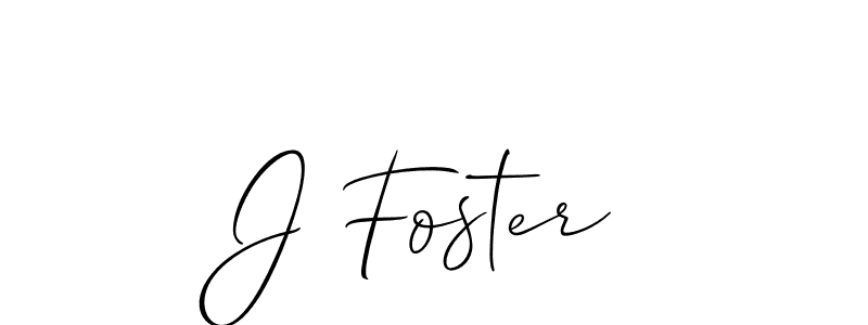 if you are searching for the best signature style for your name J Foster. so please give up your signature search. here we have designed multiple signature styles  using Allison_Script. J Foster signature style 2 images and pictures png