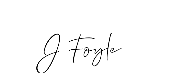 How to make J Foyle signature? Allison_Script is a professional autograph style. Create handwritten signature for J Foyle name. J Foyle signature style 2 images and pictures png