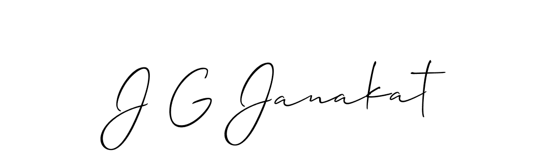 Make a beautiful signature design for name J G Janakat. Use this online signature maker to create a handwritten signature for free. J G Janakat signature style 2 images and pictures png