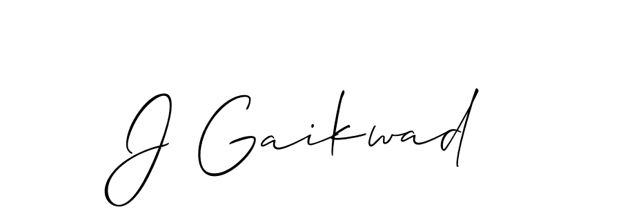 Create a beautiful signature design for name J Gaikwad. With this signature (Allison_Script) fonts, you can make a handwritten signature for free. J Gaikwad signature style 2 images and pictures png