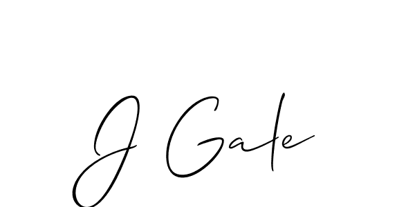 Create a beautiful signature design for name J Gale. With this signature (Allison_Script) fonts, you can make a handwritten signature for free. J Gale signature style 2 images and pictures png