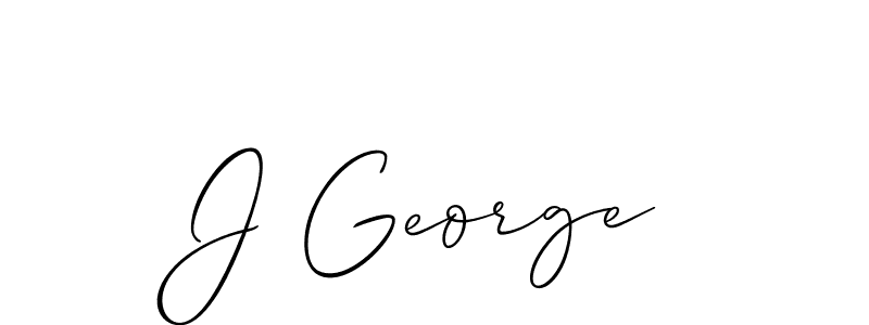 How to make J George name signature. Use Allison_Script style for creating short signs online. This is the latest handwritten sign. J George signature style 2 images and pictures png