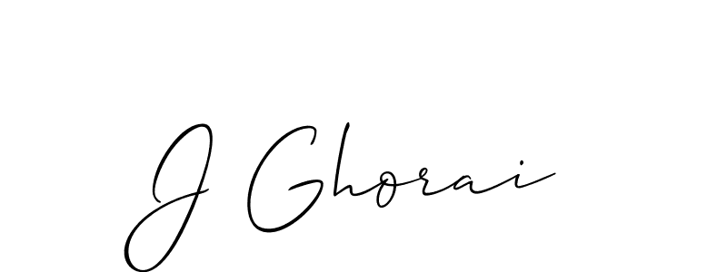 How to make J Ghorai signature? Allison_Script is a professional autograph style. Create handwritten signature for J Ghorai name. J Ghorai signature style 2 images and pictures png