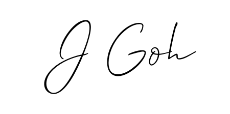 The Allison_Script font transforms the name J Goh into an executive sign with sharp precision and distinguished character. J Goh signature style 2 images and pictures png