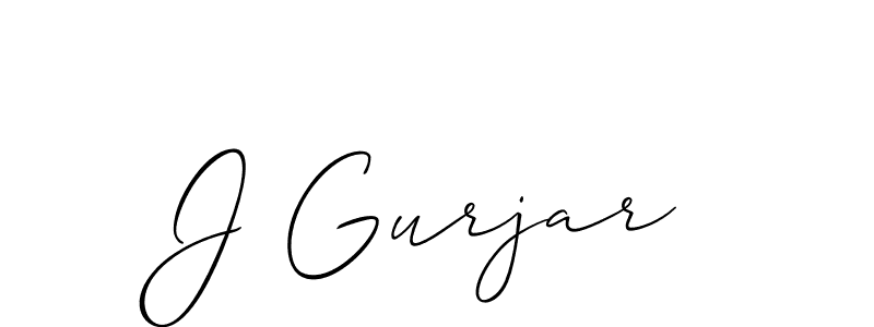 How to make J Gurjar name signature. Use Allison_Script style for creating short signs online. This is the latest handwritten sign. J Gurjar signature style 2 images and pictures png