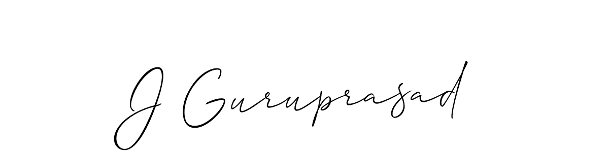 Allison_Script is a professional signature style that is perfect for those who want to add a touch of class to their signature. It is also a great choice for those who want to make their signature more unique. Get J Guruprasad name to fancy signature for free. J Guruprasad signature style 2 images and pictures png