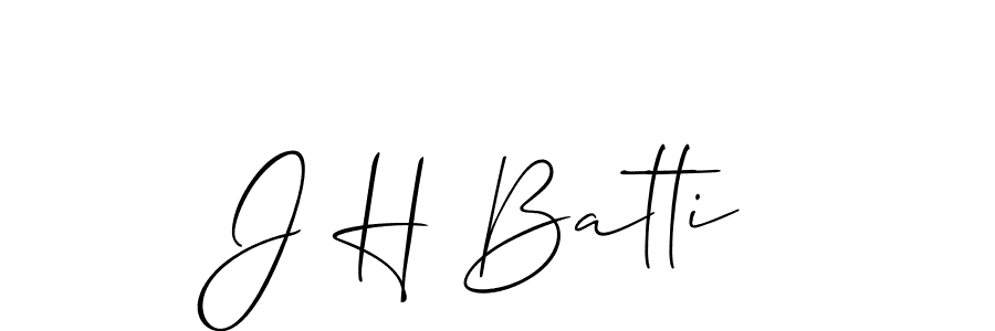 Best and Professional Signature Style for J H Batti. Allison_Script Best Signature Style Collection. J H Batti signature style 2 images and pictures png