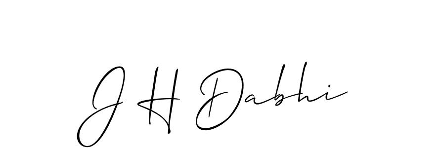 You can use this online signature creator to create a handwritten signature for the name J H Dabhi. This is the best online autograph maker. J H Dabhi signature style 2 images and pictures png
