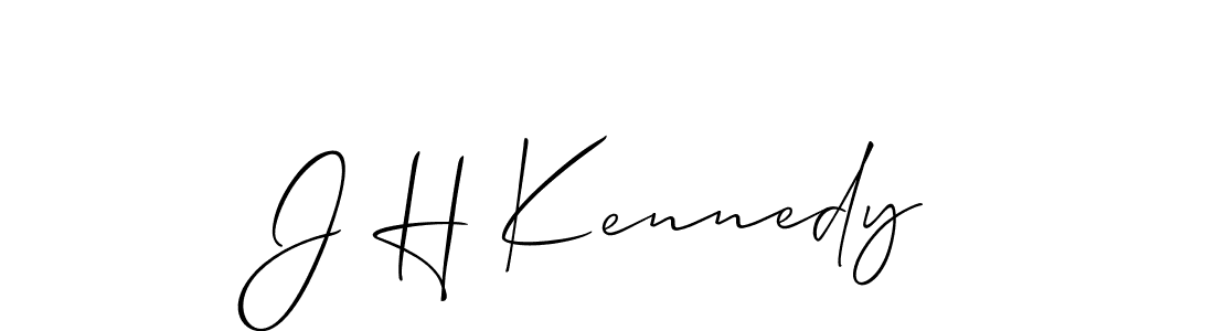 Create a beautiful signature design for name J H Kennedy. With this signature (Allison_Script) fonts, you can make a handwritten signature for free. J H Kennedy signature style 2 images and pictures png