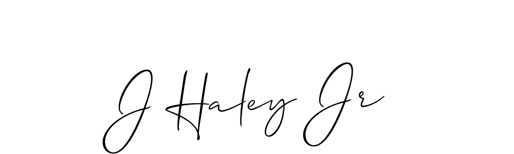 Make a short J Haley Jr signature style. Manage your documents anywhere anytime using Allison_Script. Create and add eSignatures, submit forms, share and send files easily. J Haley Jr signature style 2 images and pictures png