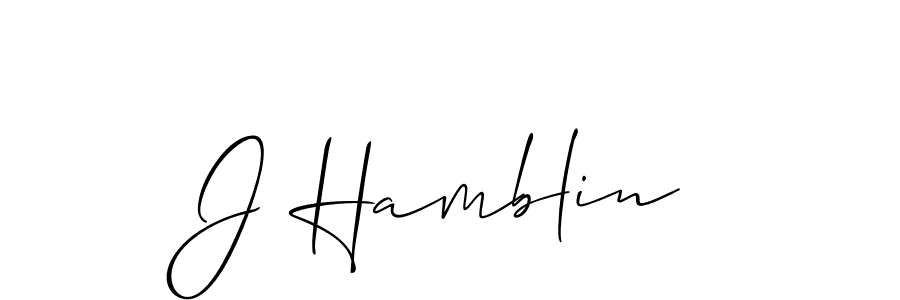 Here are the top 10 professional signature styles for the name J Hamblin. These are the best autograph styles you can use for your name. J Hamblin signature style 2 images and pictures png