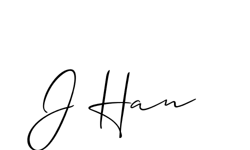 You should practise on your own different ways (Allison_Script) to write your name (J Han) in signature. don't let someone else do it for you. J Han signature style 2 images and pictures png