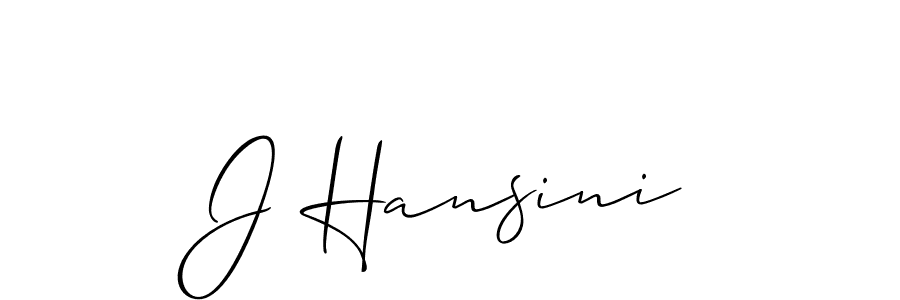 How to make J Hansini signature? Allison_Script is a professional autograph style. Create handwritten signature for J Hansini name. J Hansini signature style 2 images and pictures png