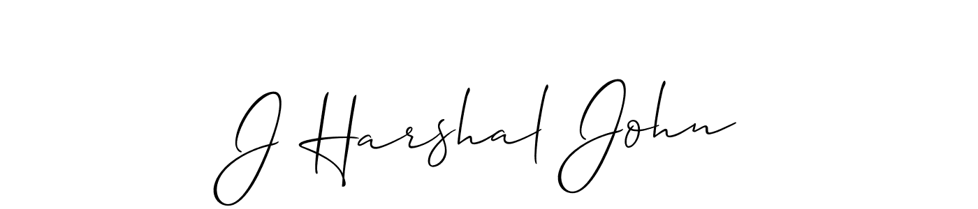 Design your own signature with our free online signature maker. With this signature software, you can create a handwritten (Allison_Script) signature for name J Harshal John. J Harshal John signature style 2 images and pictures png
