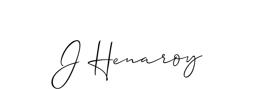 Create a beautiful signature design for name J Henaroy. With this signature (Allison_Script) fonts, you can make a handwritten signature for free. J Henaroy signature style 2 images and pictures png