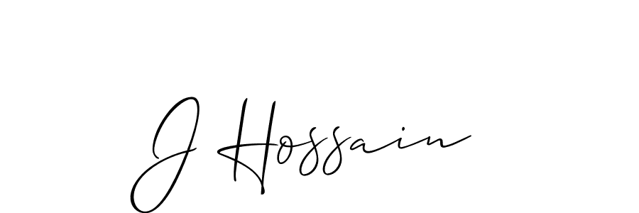 How to make J Hossain signature? Allison_Script is a professional autograph style. Create handwritten signature for J Hossain name. J Hossain signature style 2 images and pictures png