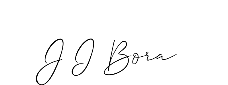 How to Draw J I Bora signature style? Allison_Script is a latest design signature styles for name J I Bora. J I Bora signature style 2 images and pictures png