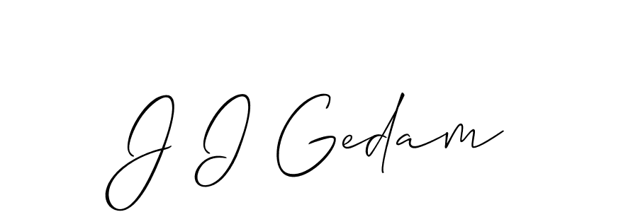 J I Gedam stylish signature style. Best Handwritten Sign (Allison_Script) for my name. Handwritten Signature Collection Ideas for my name J I Gedam. J I Gedam signature style 2 images and pictures png