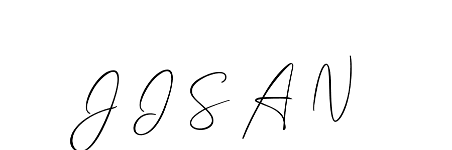 Create a beautiful signature design for name J I S A N. With this signature (Allison_Script) fonts, you can make a handwritten signature for free. J I S A N signature style 2 images and pictures png