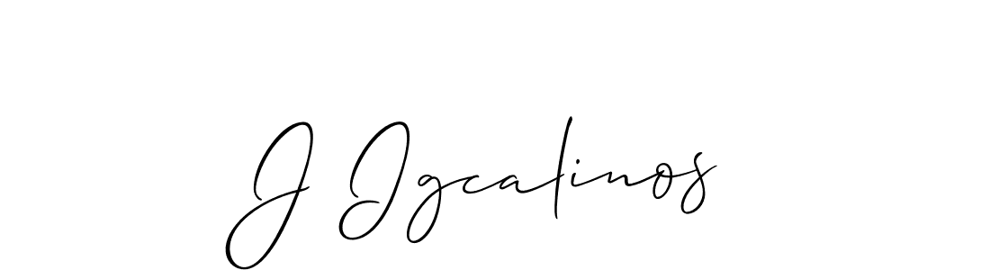 Make a beautiful signature design for name J Igcalinos. Use this online signature maker to create a handwritten signature for free. J Igcalinos signature style 2 images and pictures png