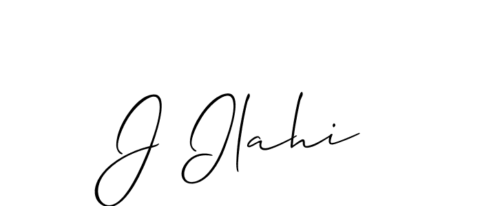 Allison_Script is a professional signature style that is perfect for those who want to add a touch of class to their signature. It is also a great choice for those who want to make their signature more unique. Get J Ilahi name to fancy signature for free. J Ilahi signature style 2 images and pictures png