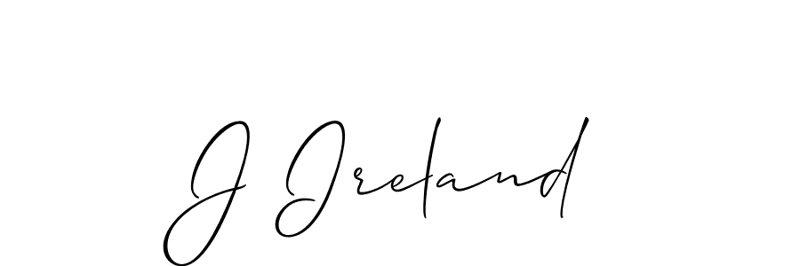 if you are searching for the best signature style for your name J Ireland. so please give up your signature search. here we have designed multiple signature styles  using Allison_Script. J Ireland signature style 2 images and pictures png