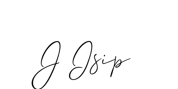 How to make J Isip signature? Allison_Script is a professional autograph style. Create handwritten signature for J Isip name. J Isip signature style 2 images and pictures png