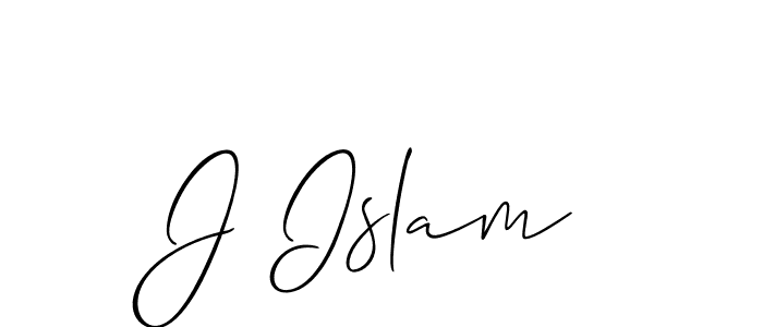 Create a beautiful signature design for name J Islam. With this signature (Allison_Script) fonts, you can make a handwritten signature for free. J Islam signature style 2 images and pictures png