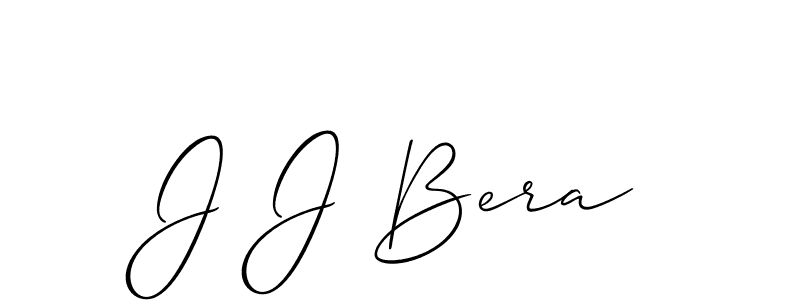 Make a beautiful signature design for name J J Bera. With this signature (Allison_Script) style, you can create a handwritten signature for free. J J Bera signature style 2 images and pictures png