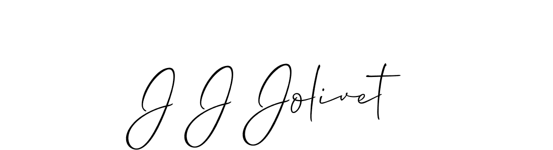 This is the best signature style for the J J Jolivet name. Also you like these signature font (Allison_Script). Mix name signature. J J Jolivet signature style 2 images and pictures png