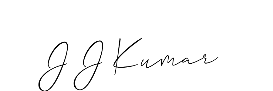 Design your own signature with our free online signature maker. With this signature software, you can create a handwritten (Allison_Script) signature for name J J Kumar. J J Kumar signature style 2 images and pictures png