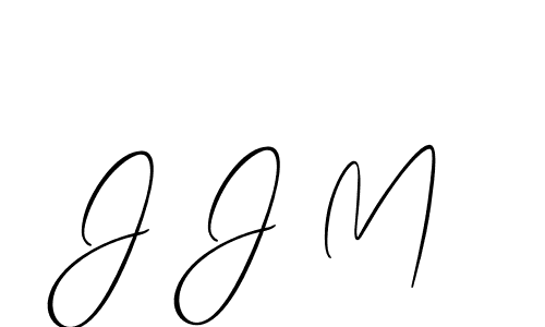 Create a beautiful signature design for name J J M. With this signature (Allison_Script) fonts, you can make a handwritten signature for free. J J M signature style 2 images and pictures png