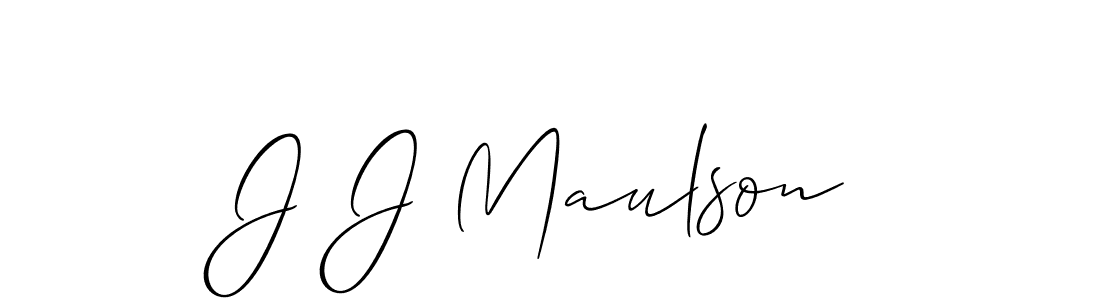 This is the best signature style for the J J Maulson name. Also you like these signature font (Allison_Script). Mix name signature. J J Maulson signature style 2 images and pictures png